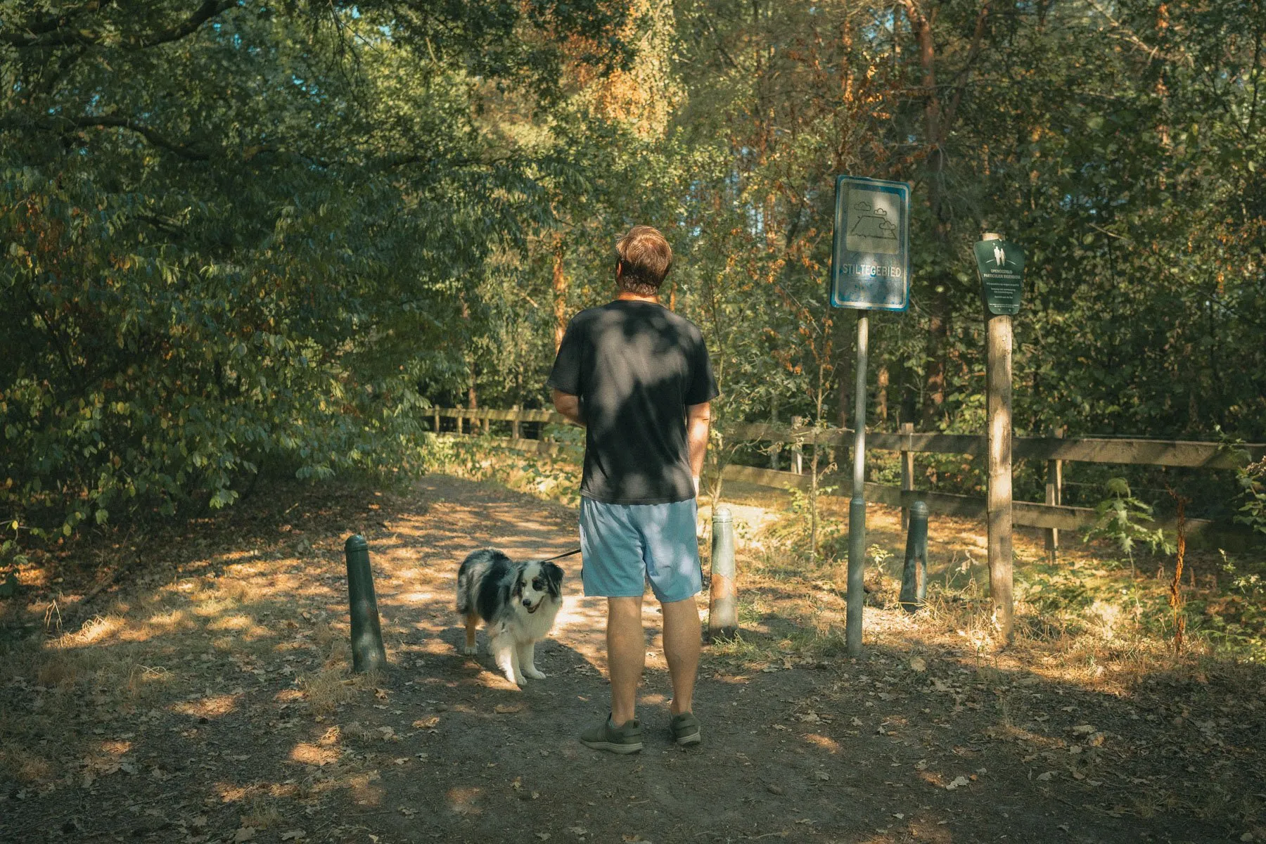 Start van de wandelroute over de Munse Heide